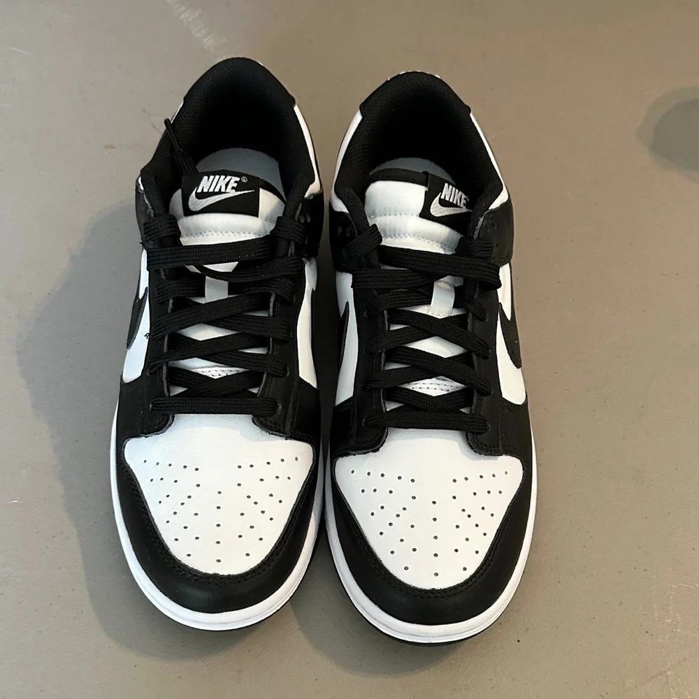 Nike Dunk Low Black and White Sneakers - Picture 3 of 9